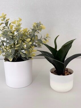 THRESHOLD Faux Potted Plants (2) NEW!